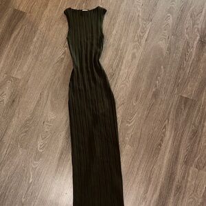 Chic green Sleeveless Maxi Dress